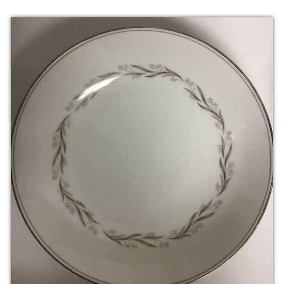 Noritake Almont Glass China Soup Bowl Set Of 4 Blueberries Grey Leaf Pattern 7”D - Picture 4 of 13